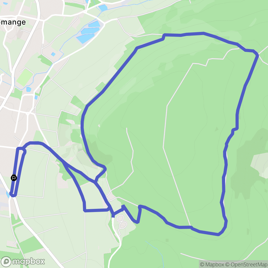 Igé : carte du parcours de randonnée - France