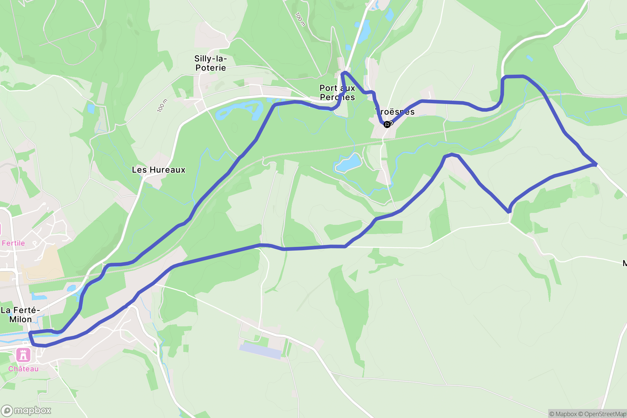 Troësnes : carte du parcours de randonnée - France