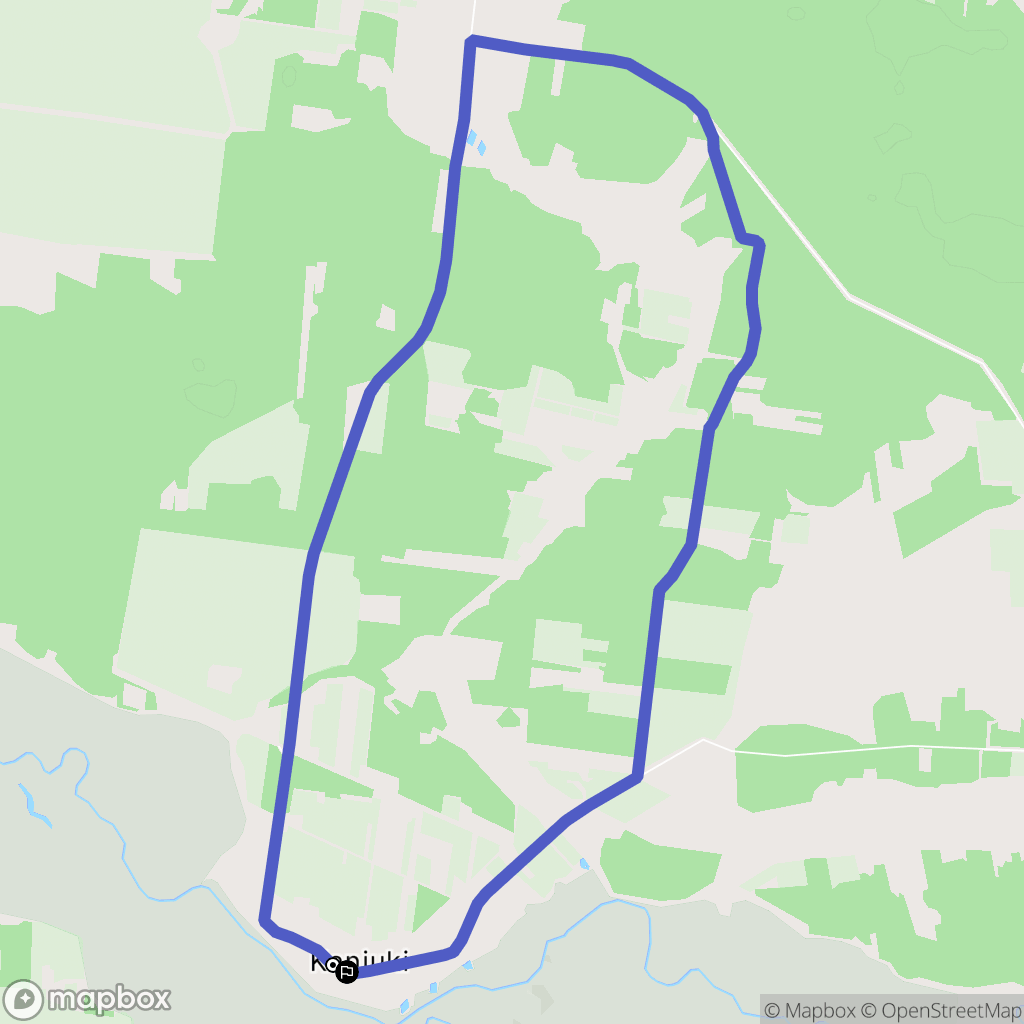 Kaniuki: mapa trasy - Poland