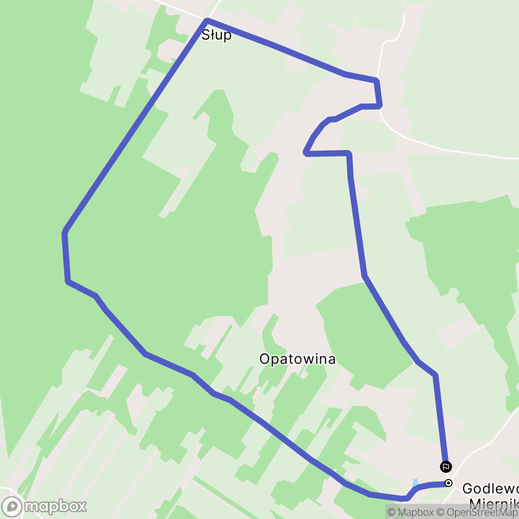 Godlewo-Warsze: mapa trasy - Poland