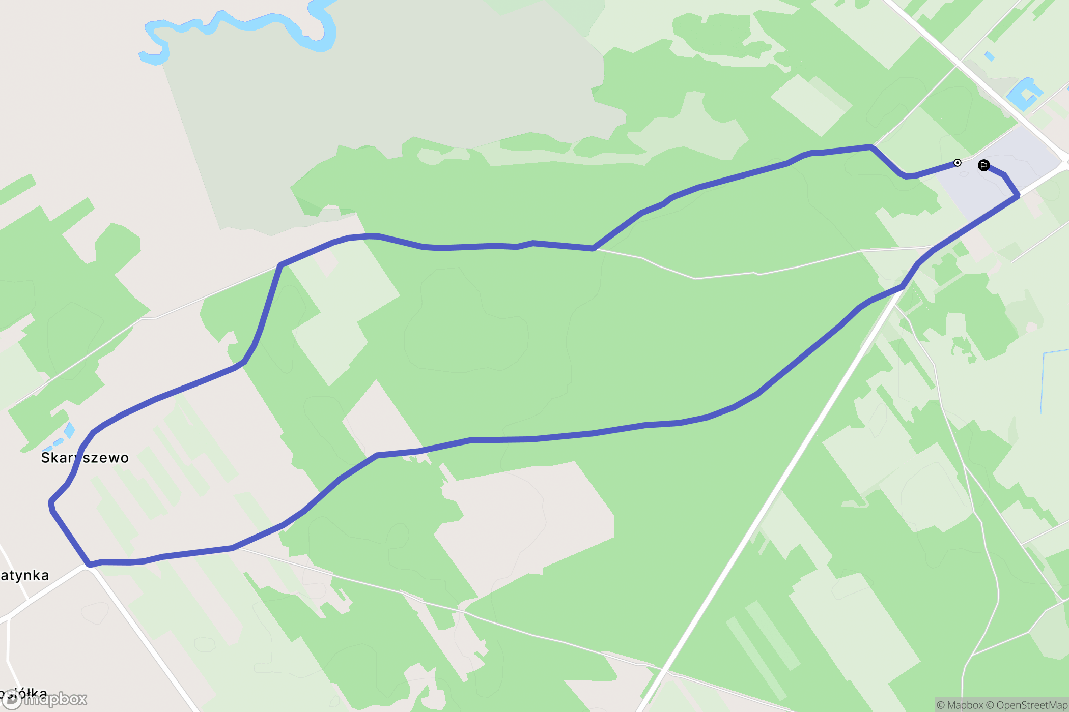 Narew: mapa trasy - Poland