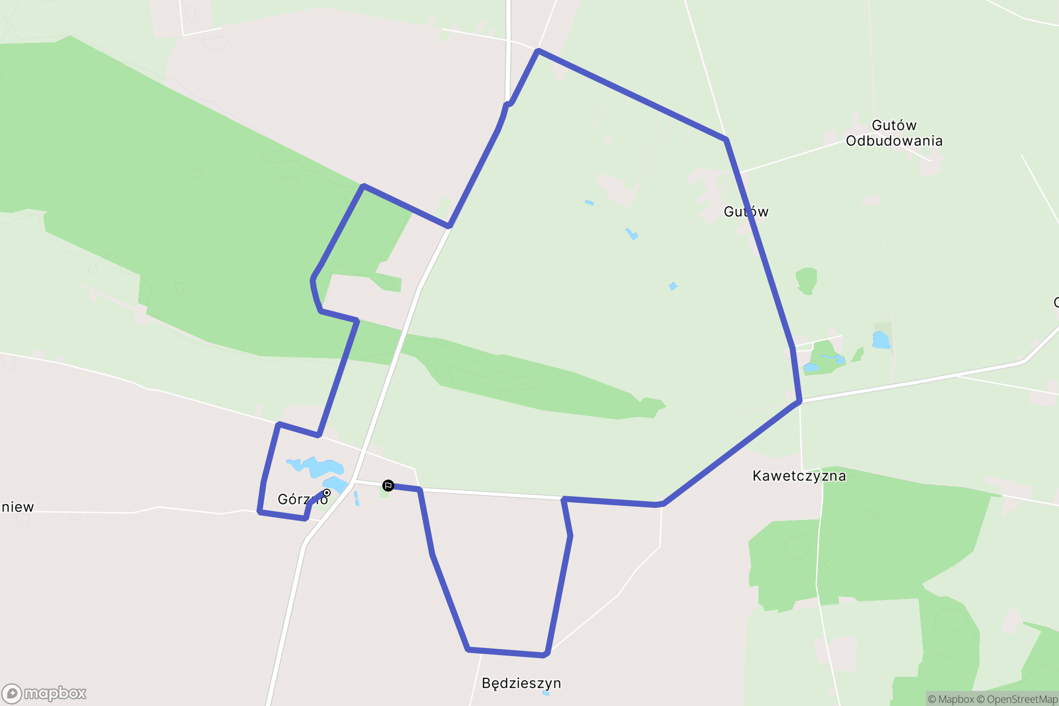 Górzno: mapa trasy - Poland