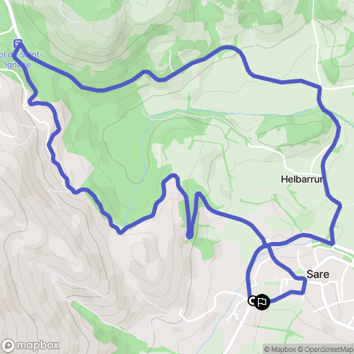 Sare : carte du parcours de randonnée - France