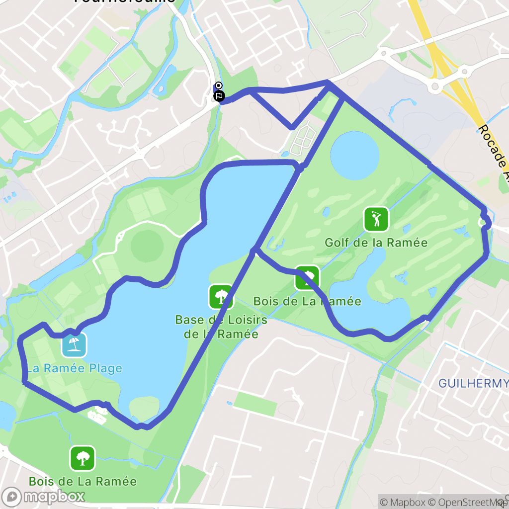 Tournefeuille : carte du parcours de randonnée - France