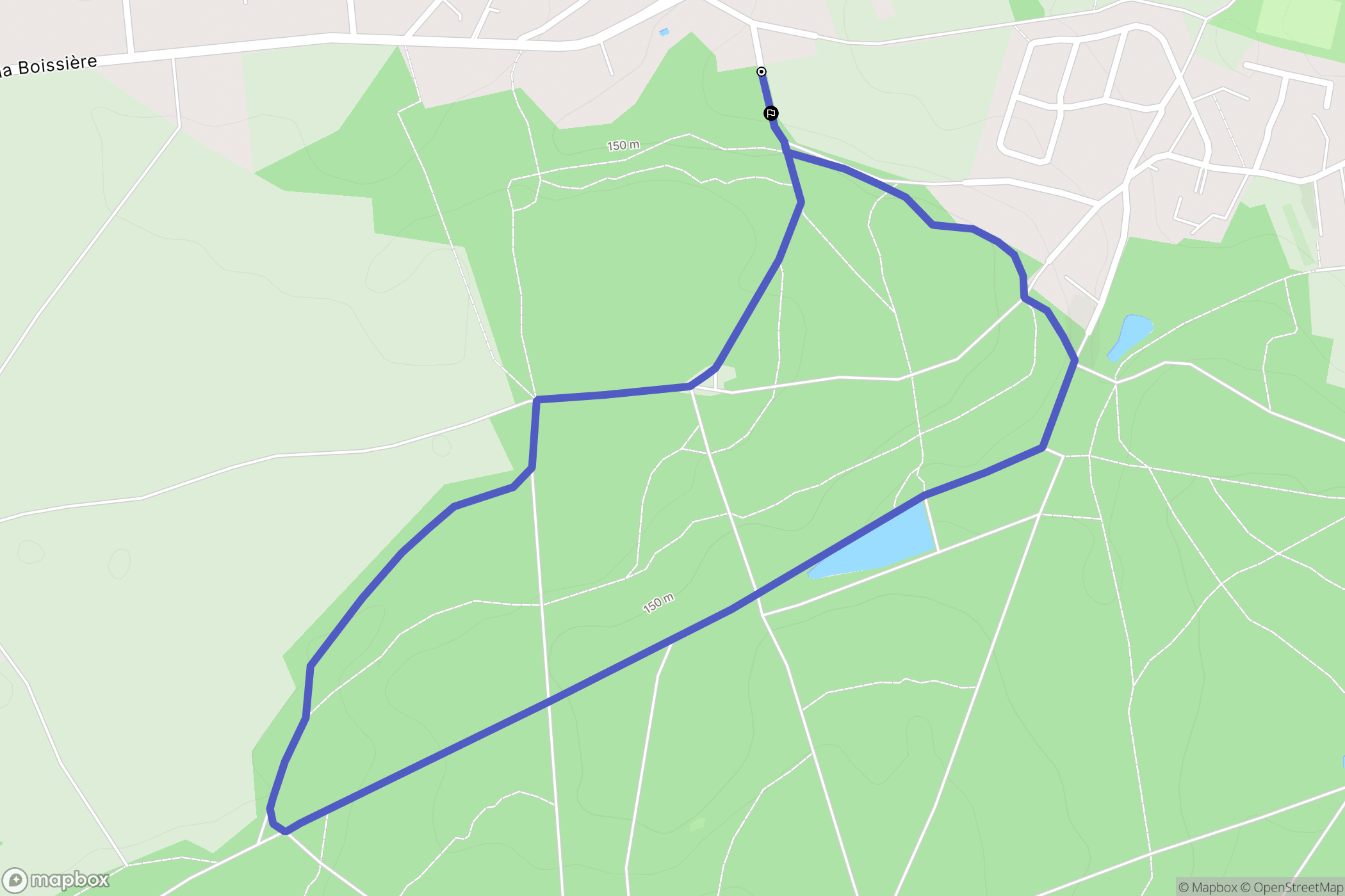 Plaisir : carte du parcours de randonnée - France