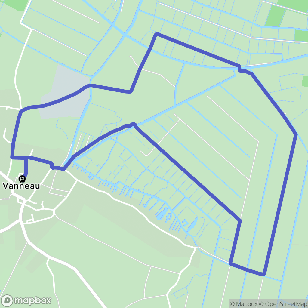 Le Vanneau-Irleau : carte du parcours de randonnée - France
