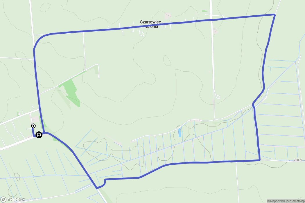 Czartowiec: mapa trasy - Poland