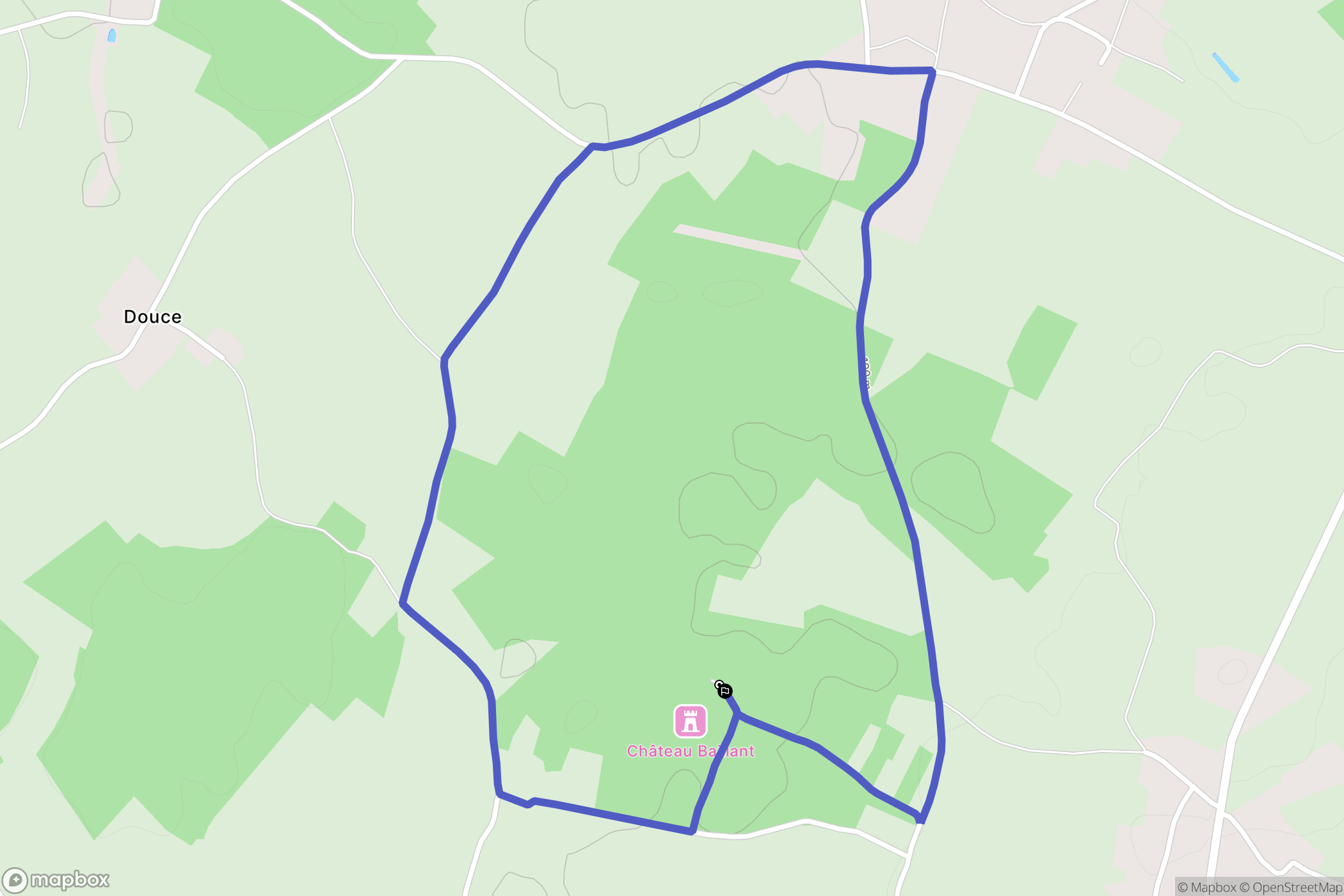 Saint-Martin-la-Pallu : carte du parcours de randonnée - France