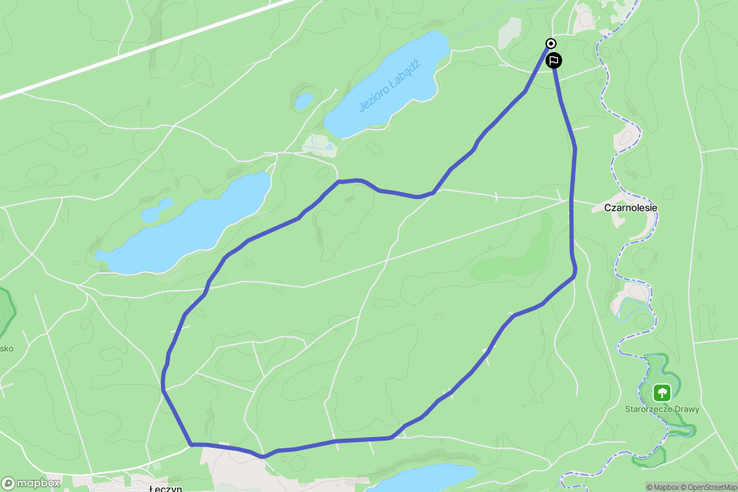 Stare Osieczno: mapa trasy - Poland