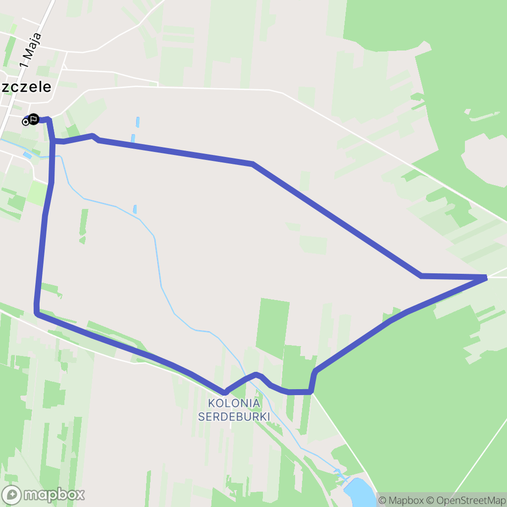 Kleszczele: mapa trasy - Poland