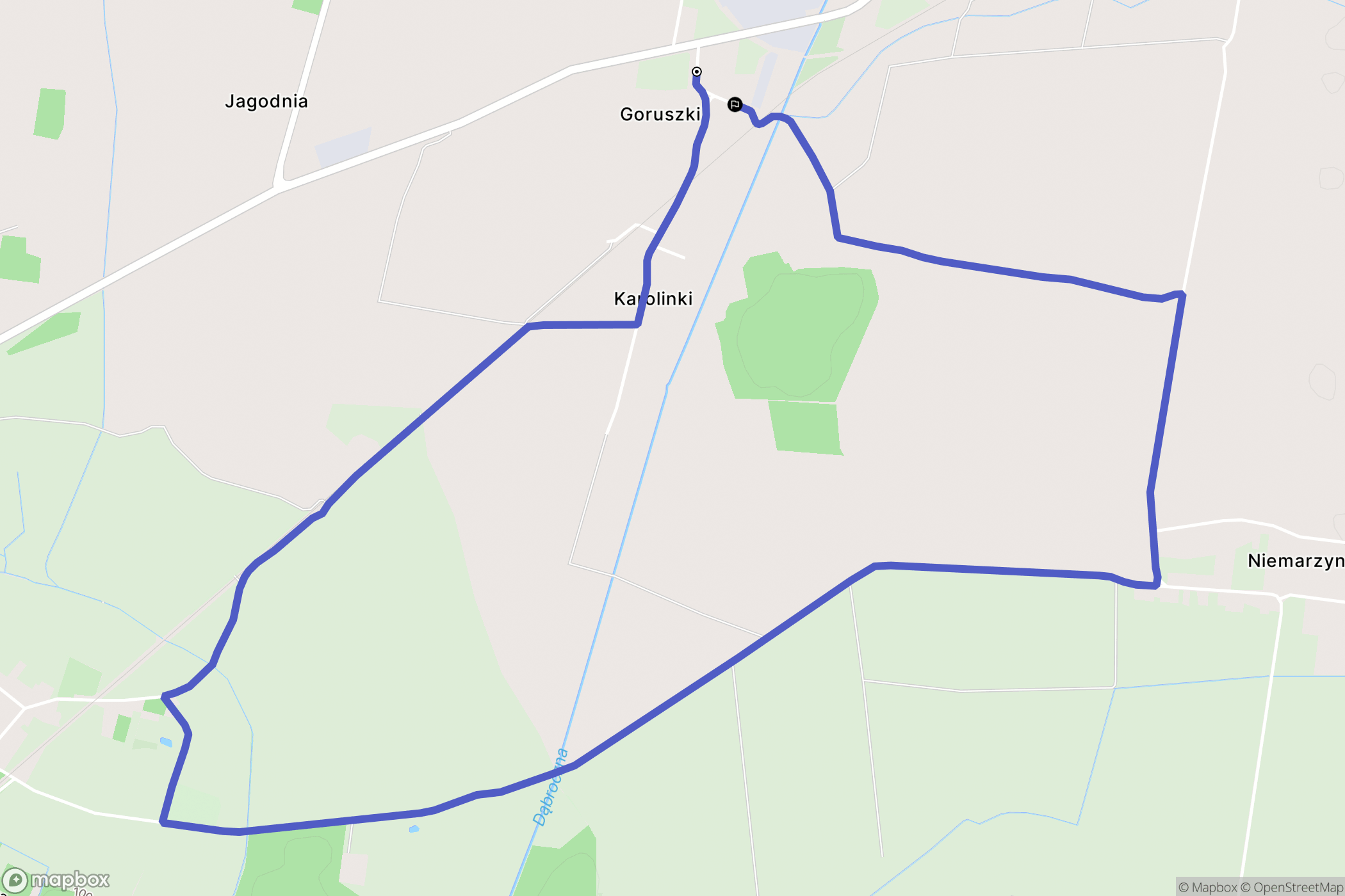 Karolinki: mapa trasy - Poland