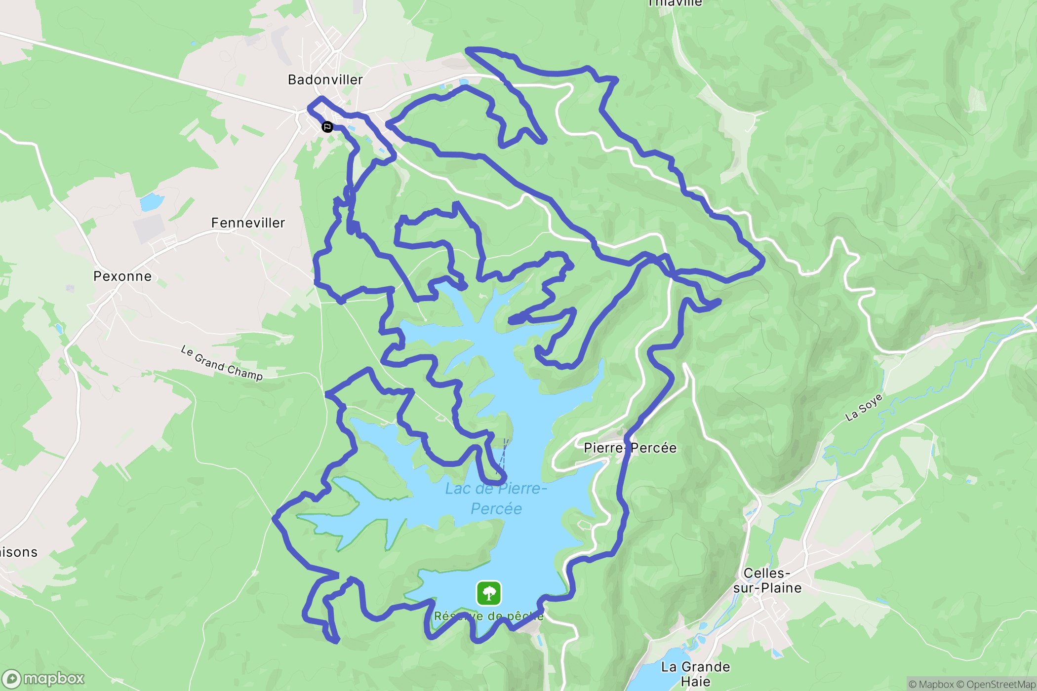 Badonviller : carte du parcours de randonnée - France