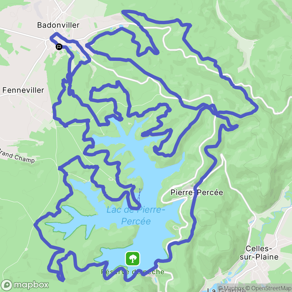 Badonviller : carte du parcours de randonnée - France