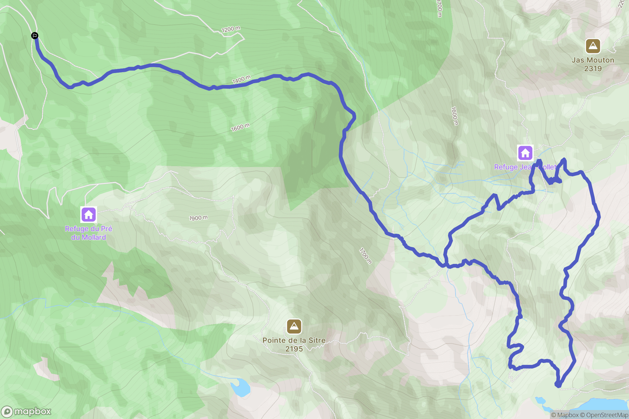 Saint-Mury-Monteymond : carte du parcours de randonnée - France