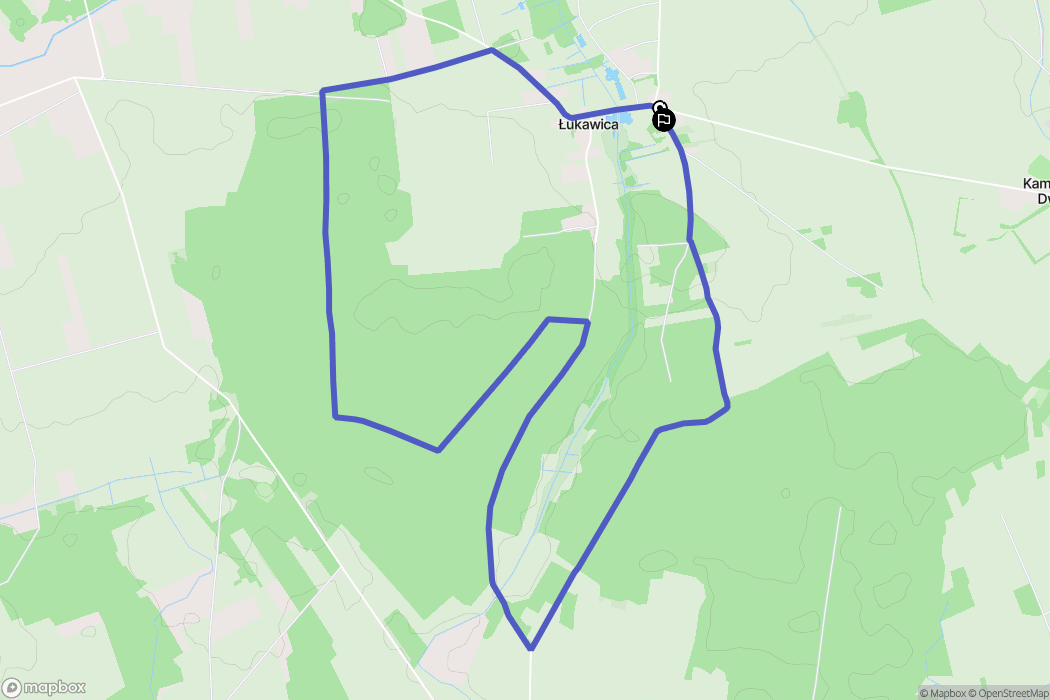 Łukawica: mapa trasy - Poland