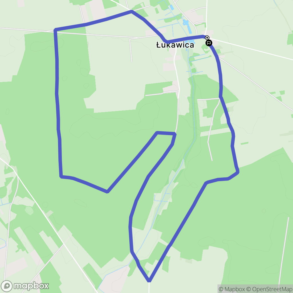 Łukawica: mapa trasy - Poland