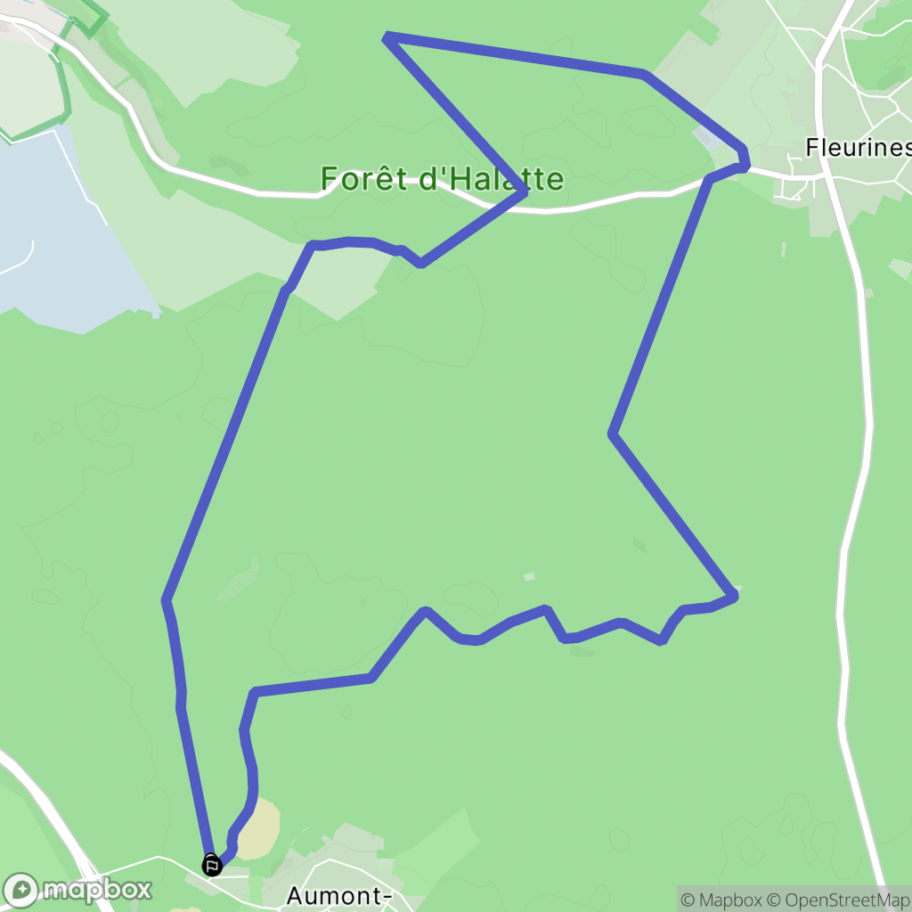 Aumont-en-Halatte : carte du parcours de randonnée - France