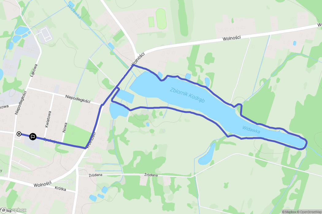 Kodrąb: mapa trasy - Poland