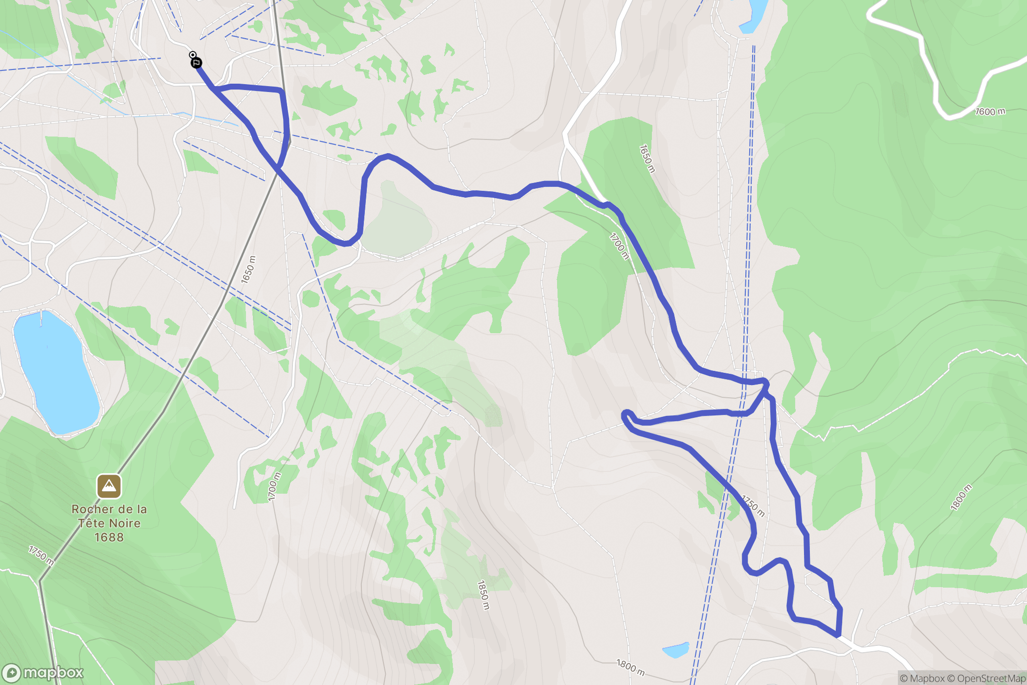 Châtel : carte du parcours de randonnée - France