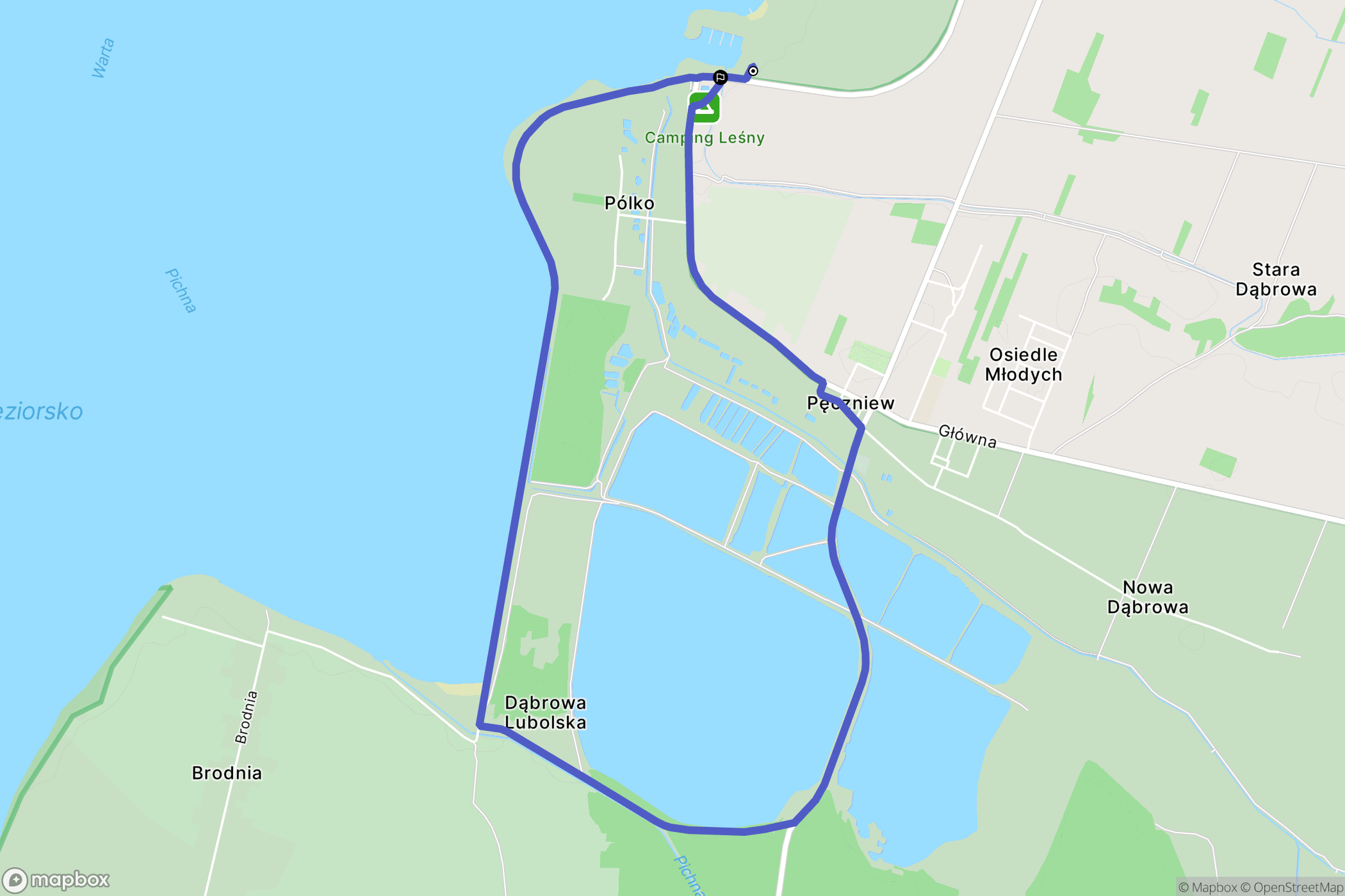 Wylazłów: mapa trasy - Poland