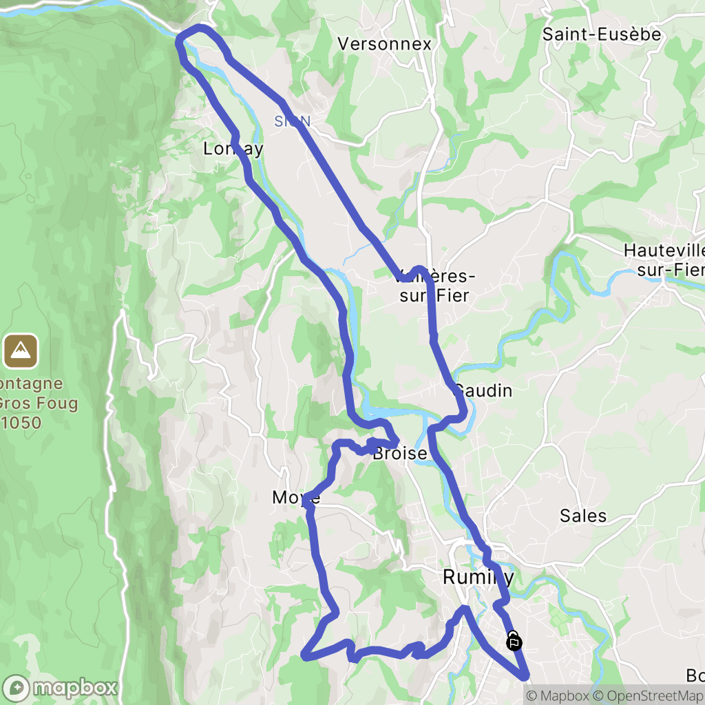 Rumilly : carte du parcours de randonnée - France