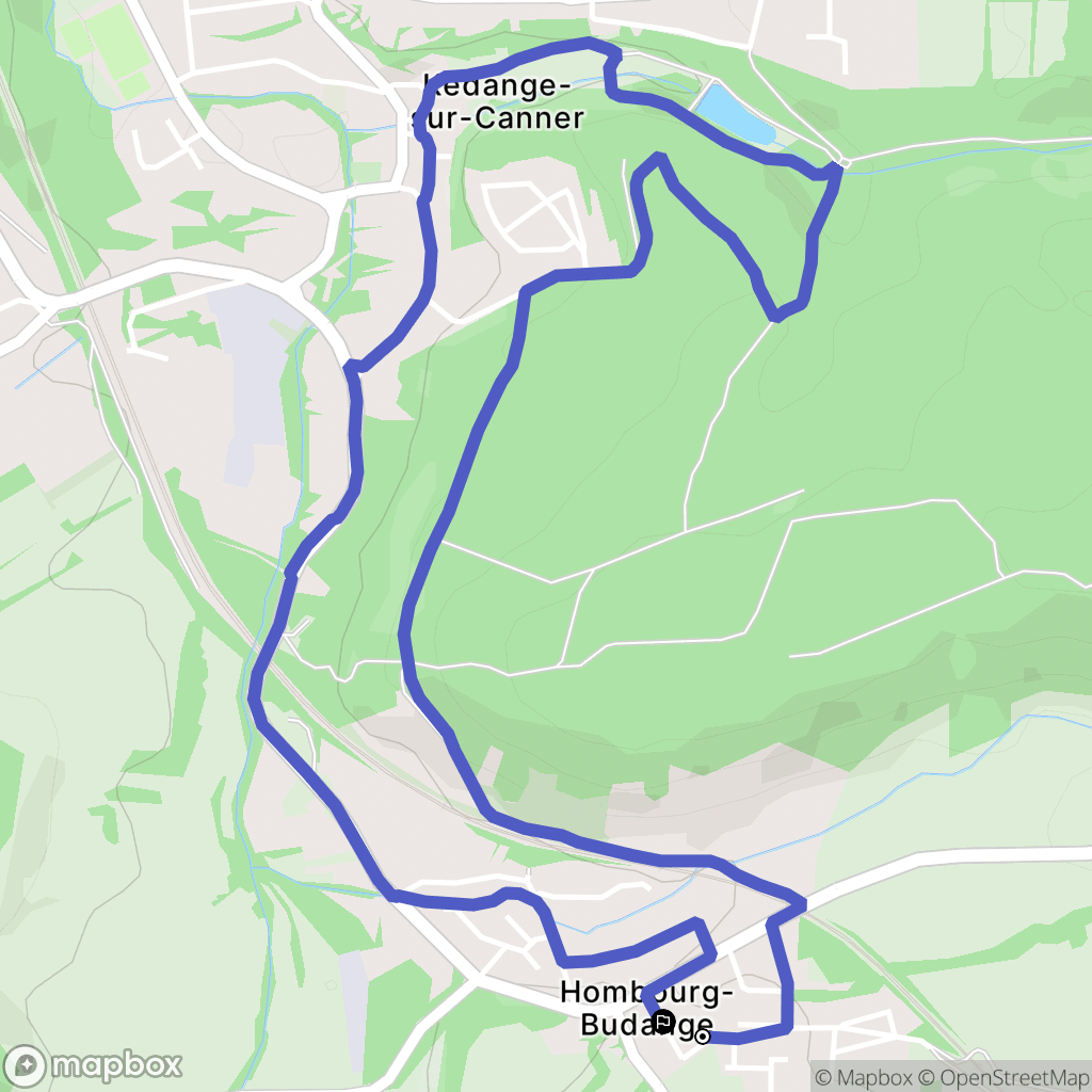 Hombourg-Budange : carte du parcours de randonnée - France