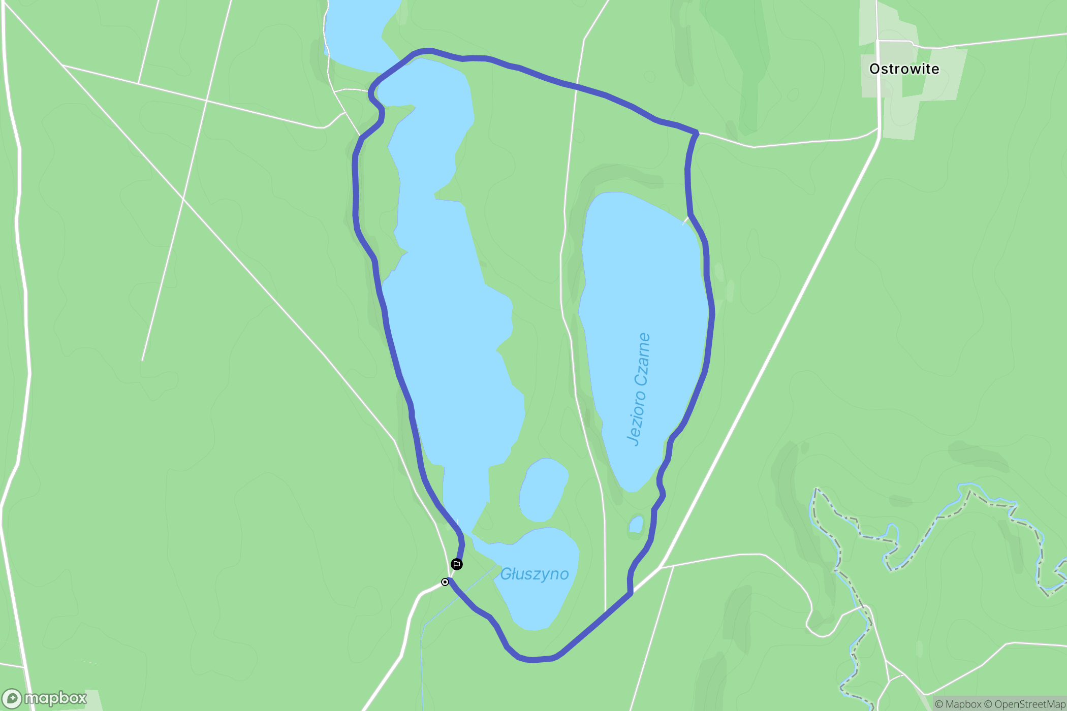 Głusko: mapa trasy - Poland
