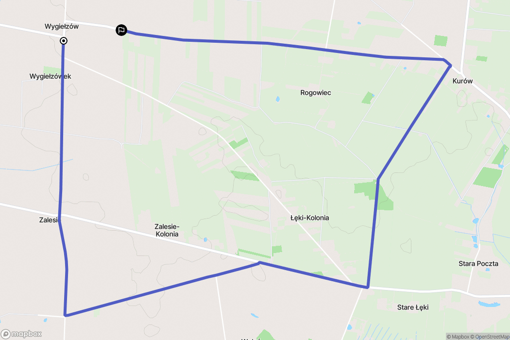 Wygiełzów: mapa trasy - Poland