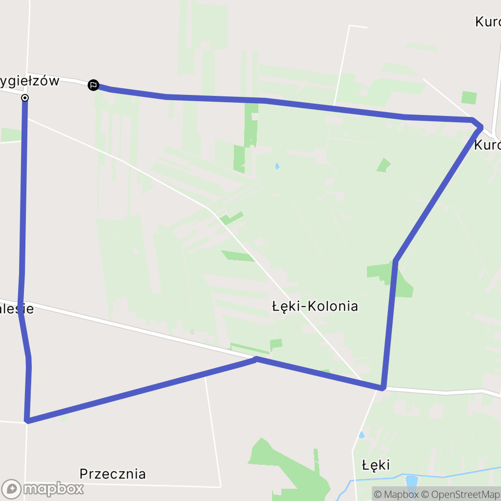 Wygiełzów: mapa trasy - Poland