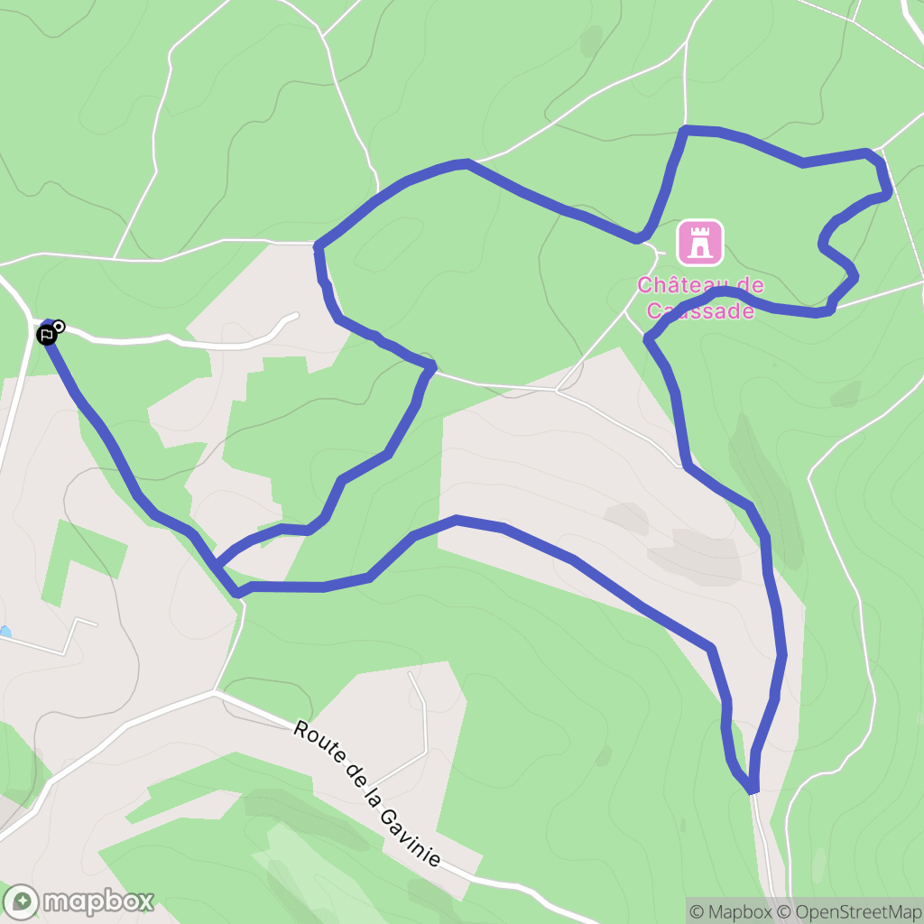 Trélissac : carte du parcours de randonnée - France