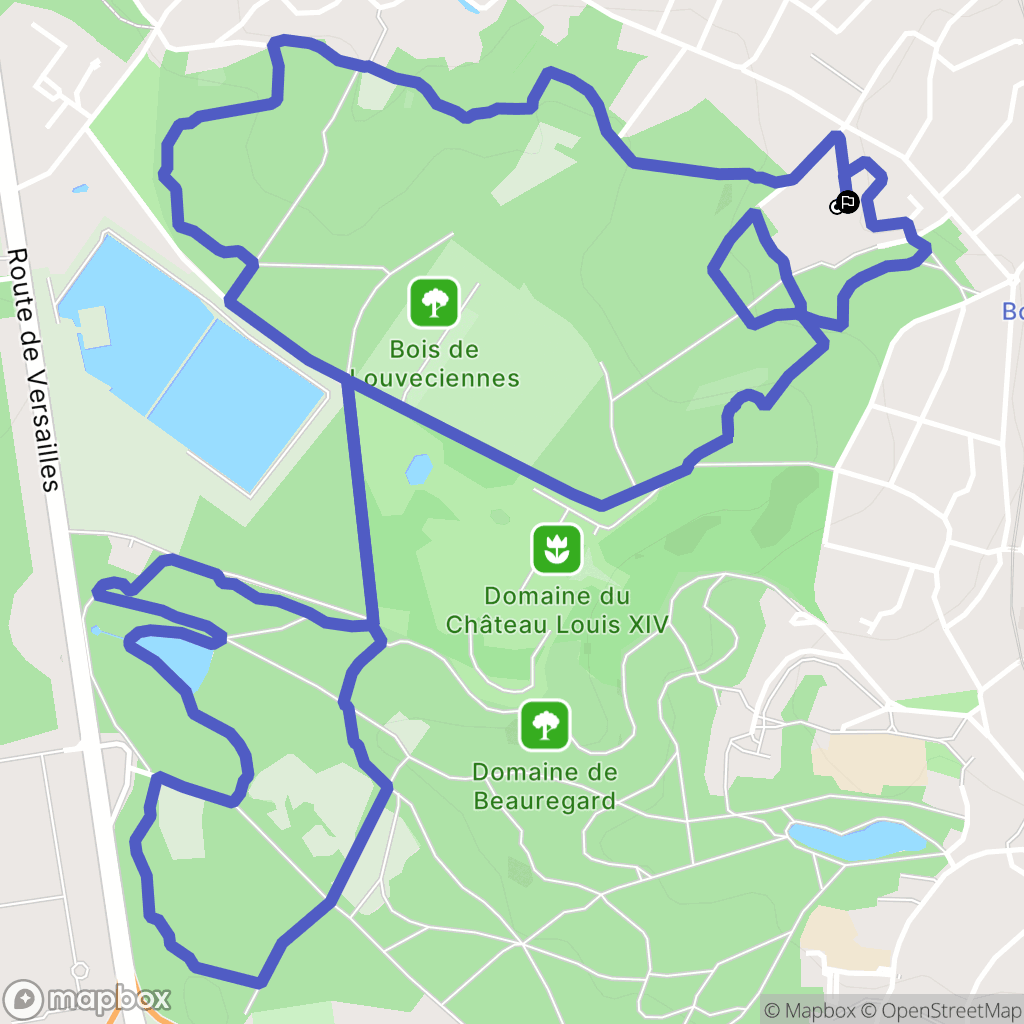 Bougival : carte du parcours de randonnée - France