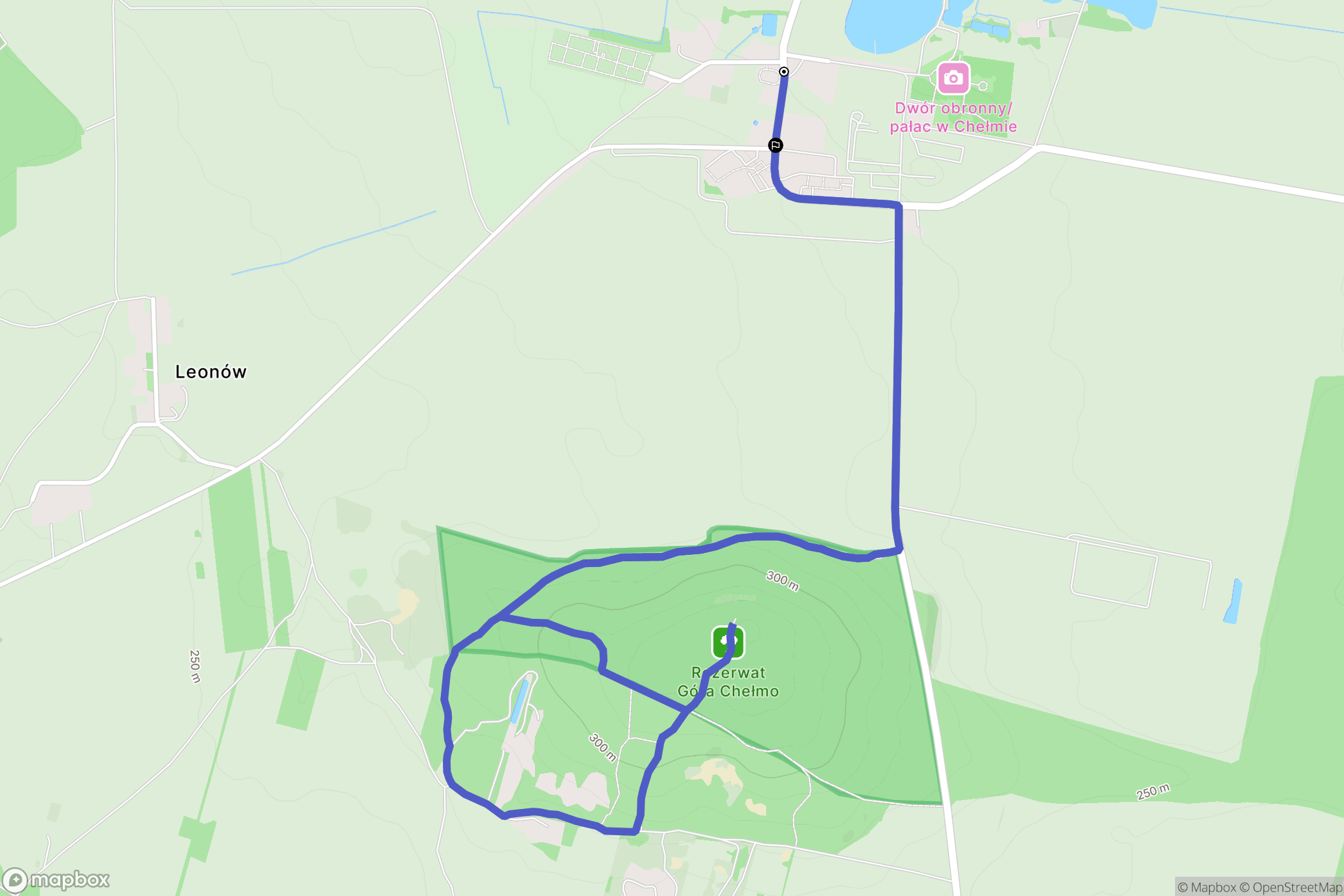 Chełmo: mapa trasy - Poland
