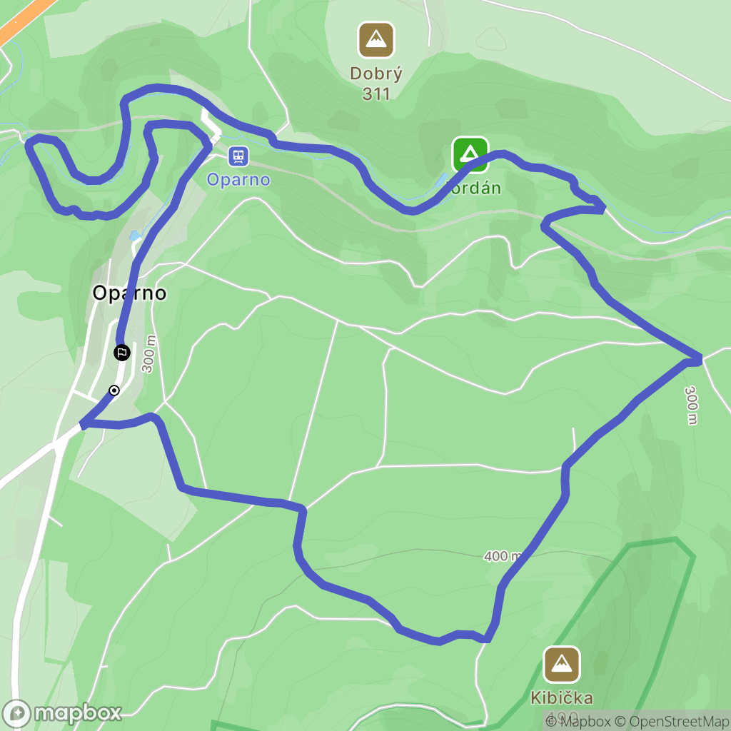 Velemín: mapa trasy - Czechia