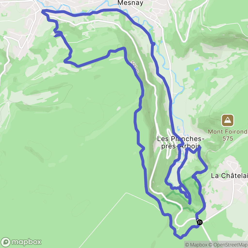 La Châtelaine : carte du parcours de randonnée - France