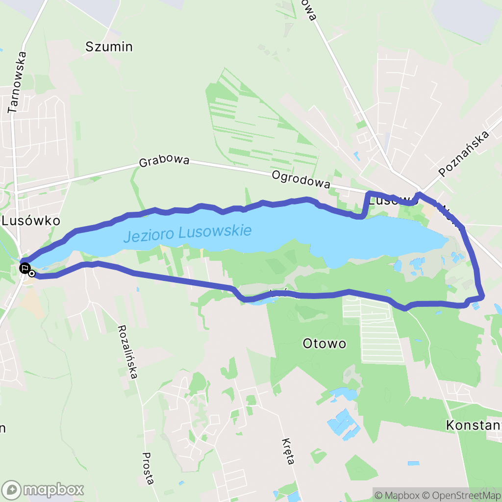 Lusówko: mapa trasy - Poland