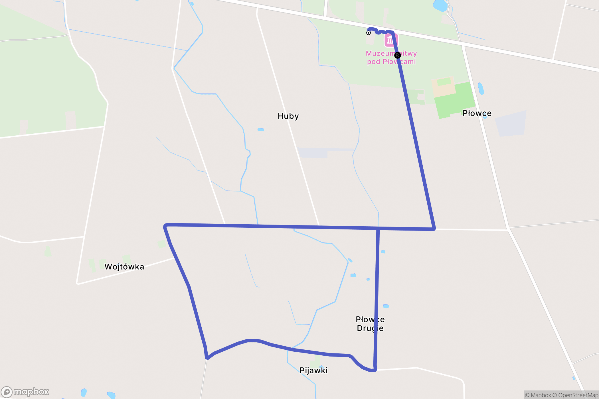 Płowce Drugie: mapa trasy - Poland