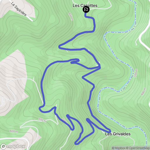 Ladinhac : carte du parcours de randonnée - France