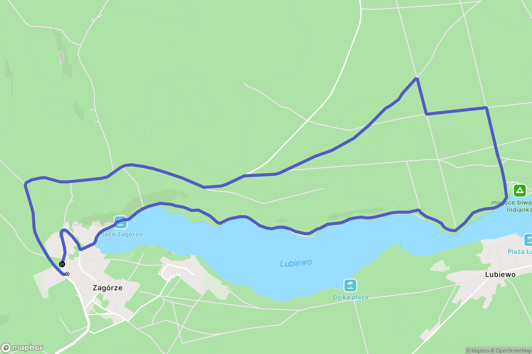 Zagórze: mapa trasy - Poland