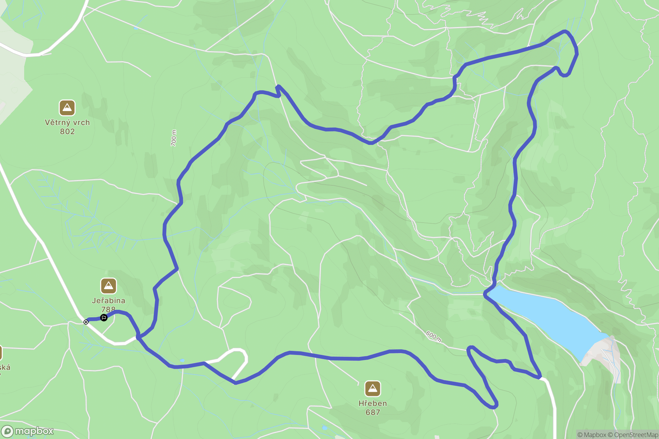 Nová Ves v Horách: mapa trasy - Czechia
