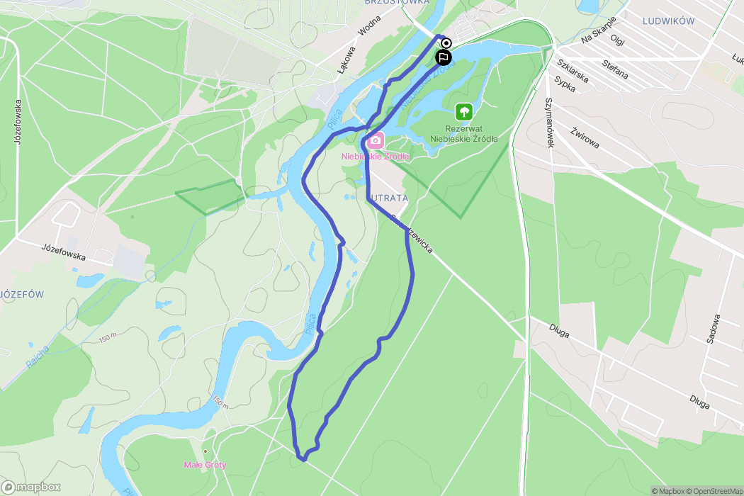 Tomaszów Mazowiecki: mapa trasy - Poland