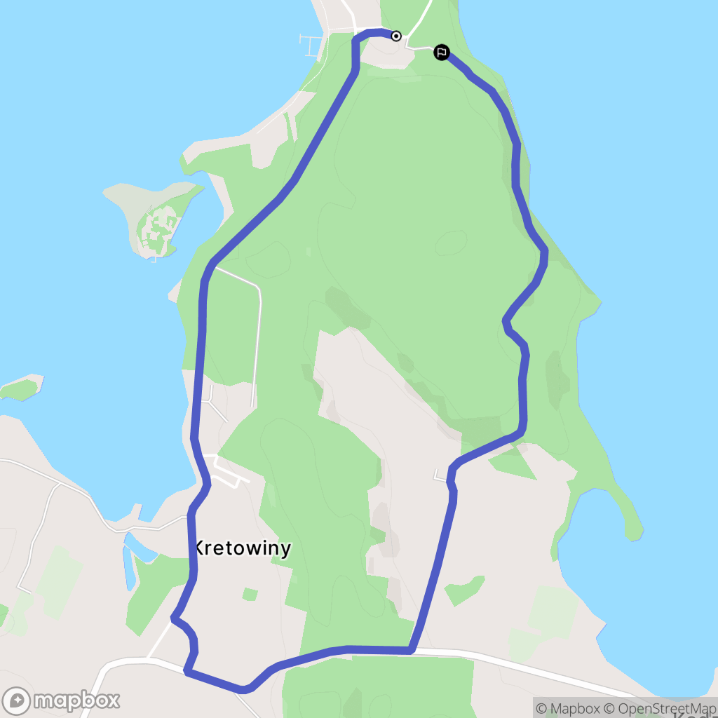Kretowiny: mapa trasy - Poland