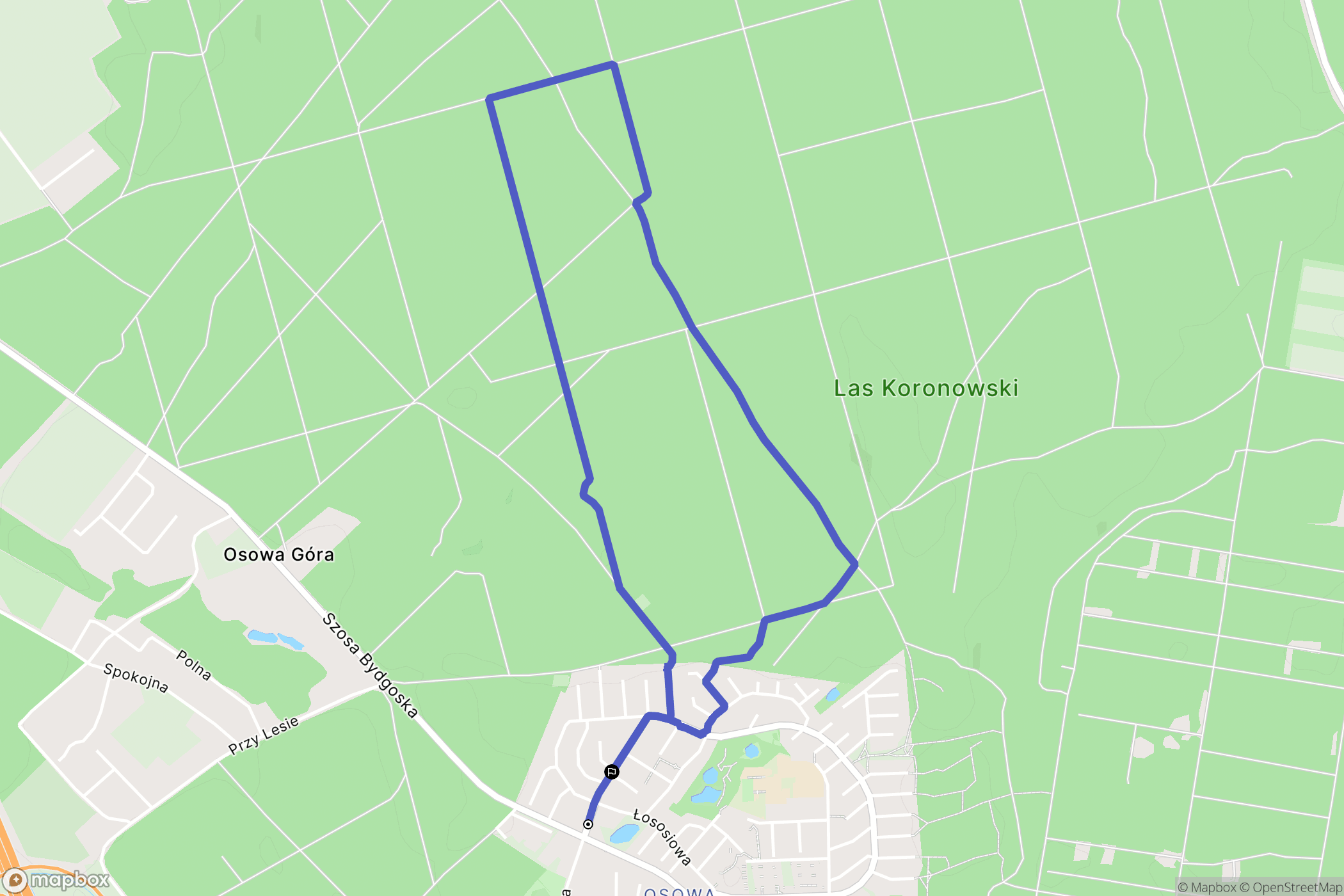 Bydgoszcz: mapa trasy - Poland