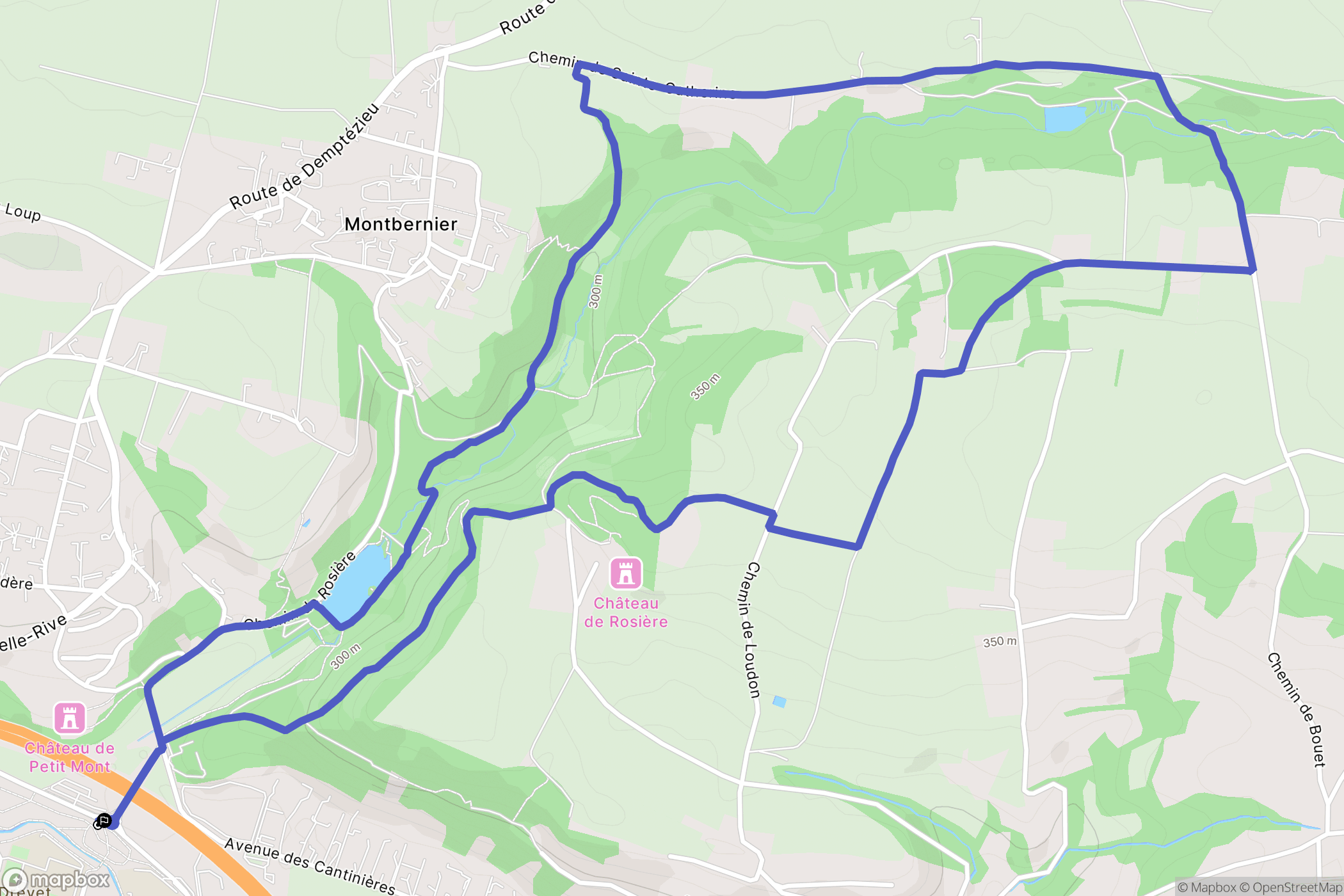Bourgoin-Jallieu : carte du parcours de randonnée - France
