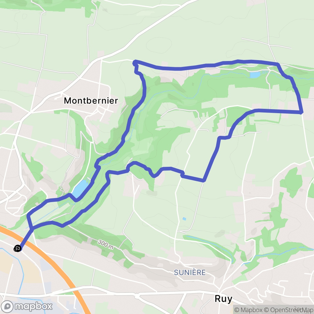 Bourgoin-Jallieu : carte du parcours de randonnée - France