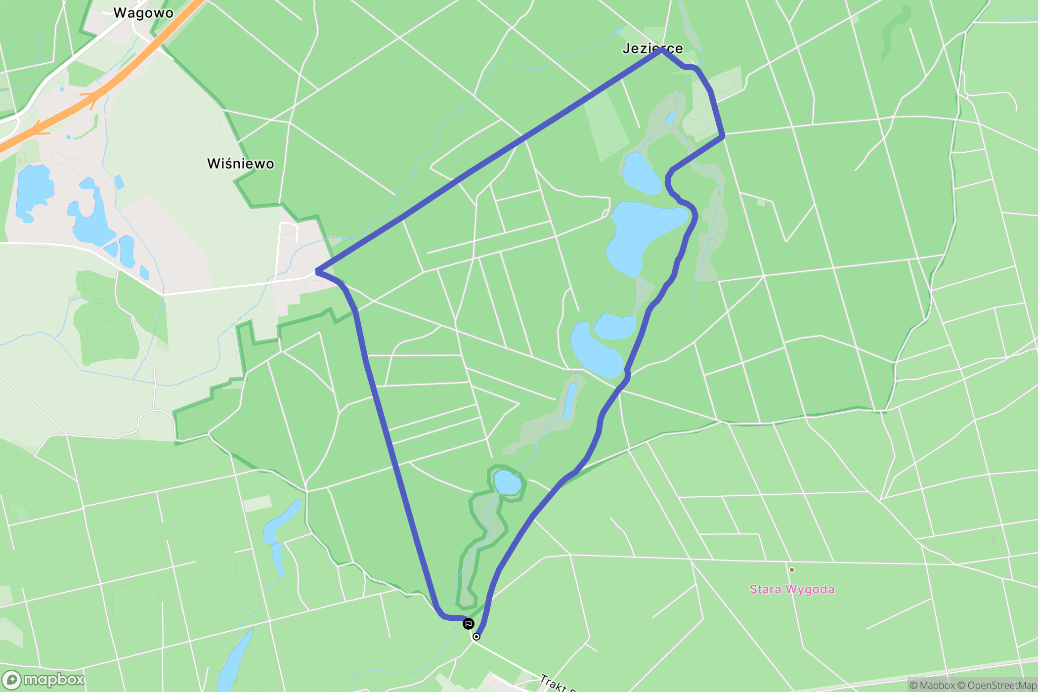 Nekla: mapa trasy - Poland
