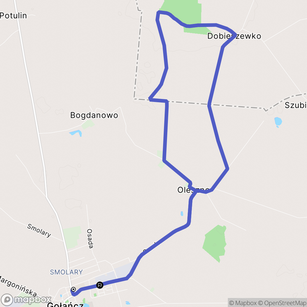 Gołańcz: mapa trasy - Poland