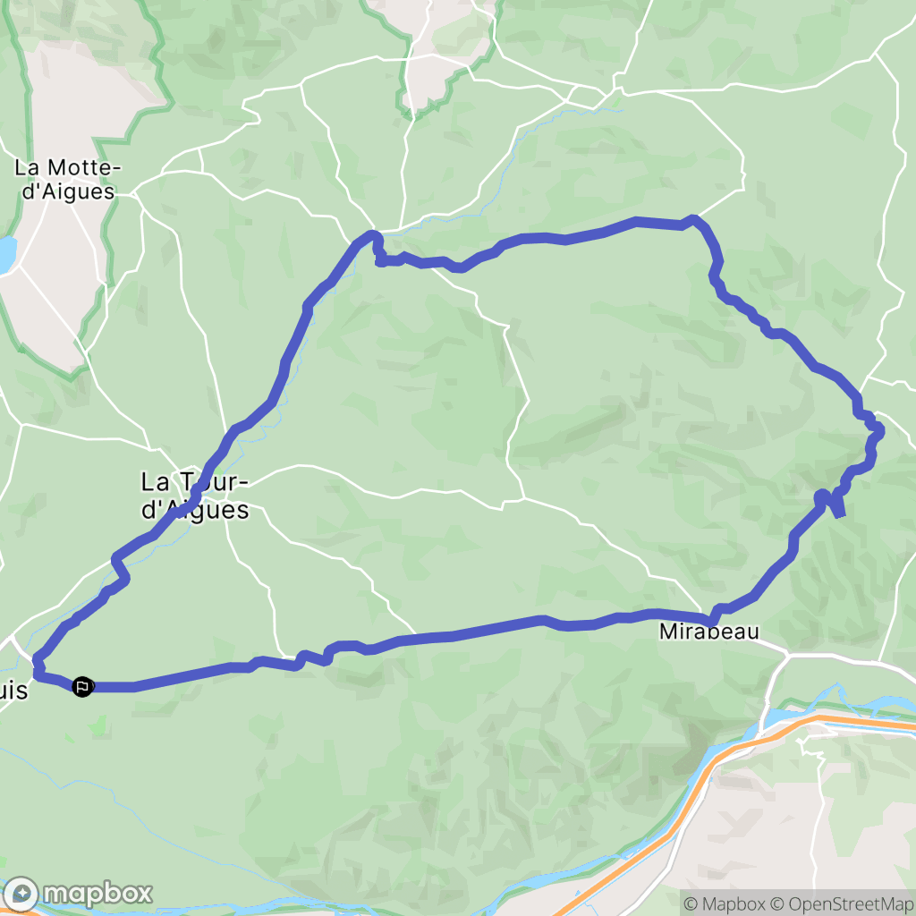 Pertuis : carte du parcours de randonnée - France