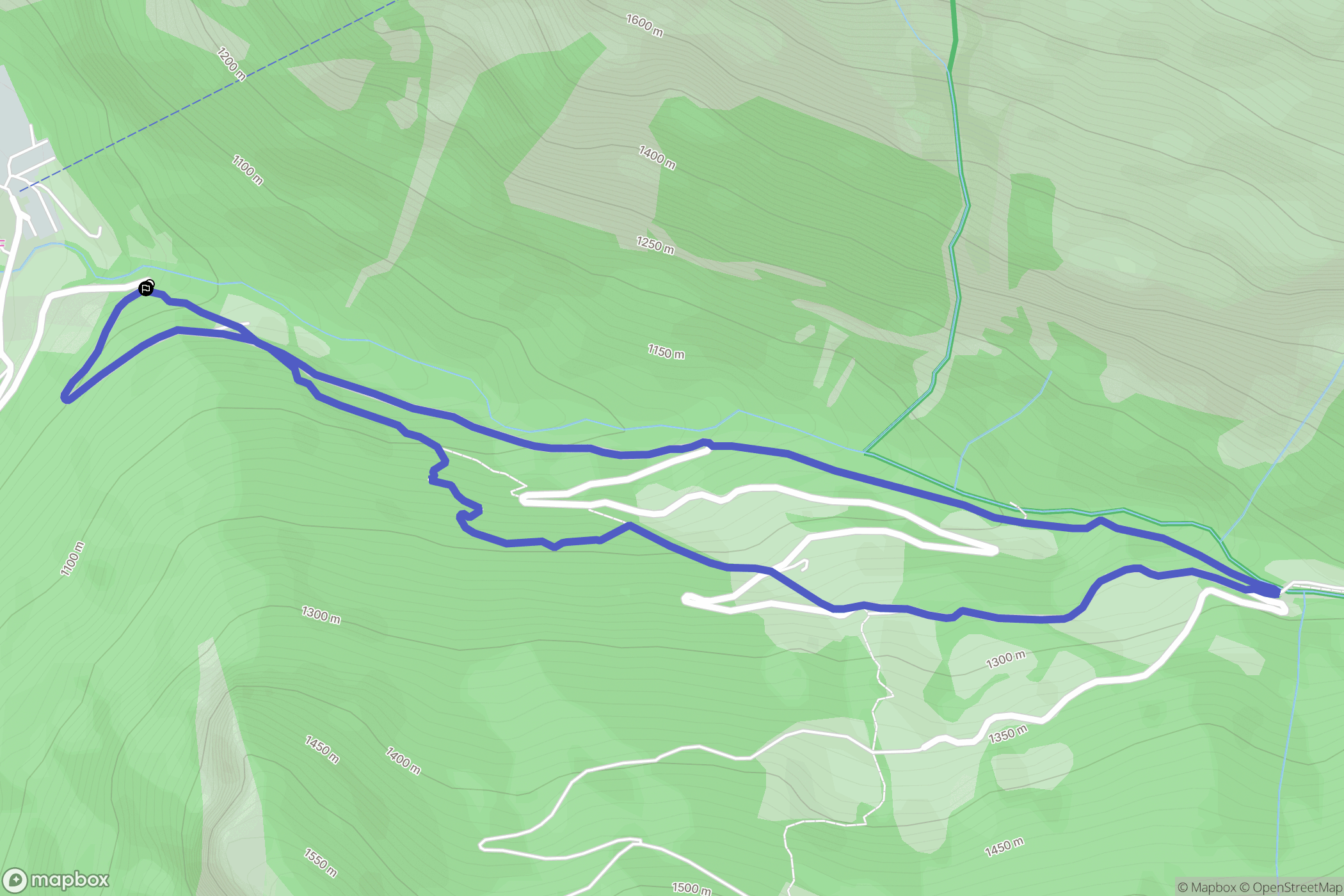 Gavarnie-Gèdre : carte du parcours de randonnée - France