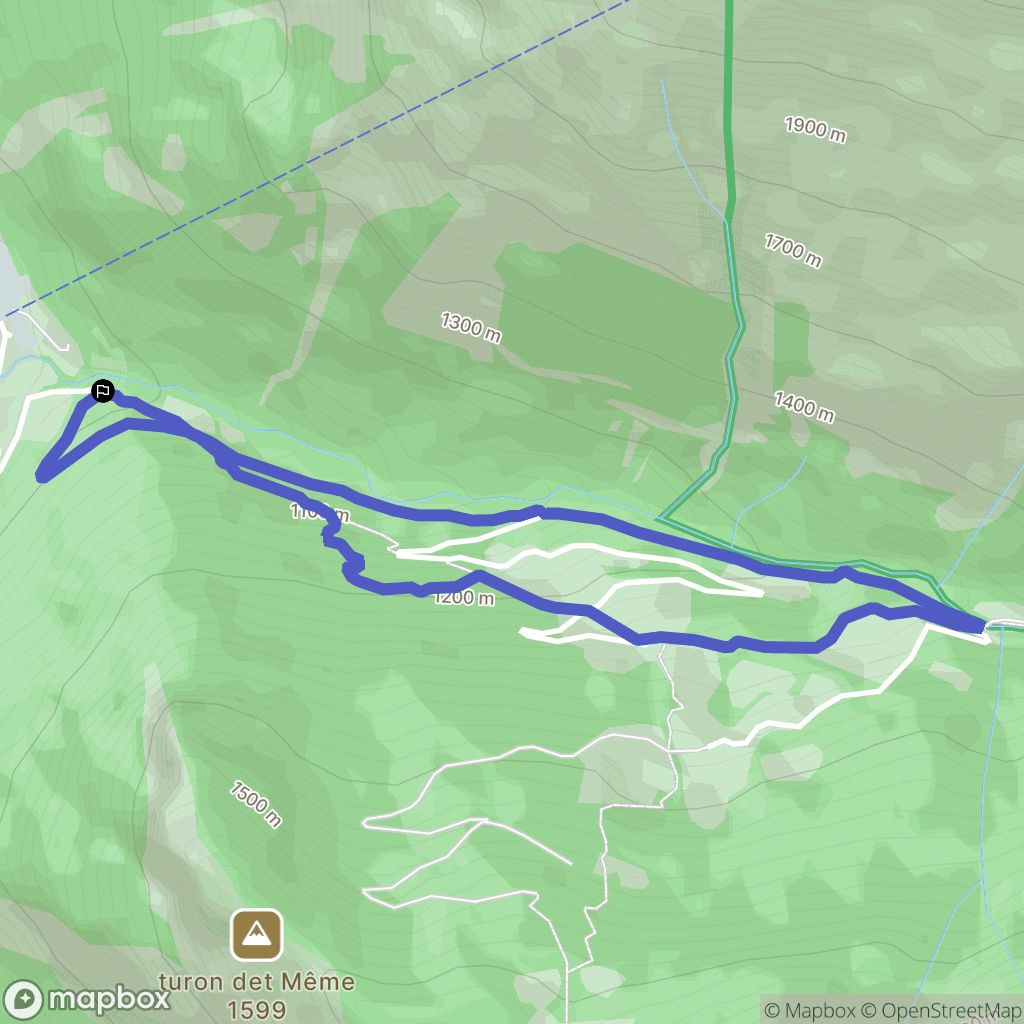 Gavarnie-Gèdre : carte du parcours de randonnée - France