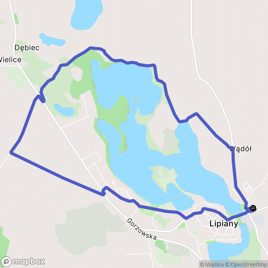 Lipiany: mapa trasy - Poland
